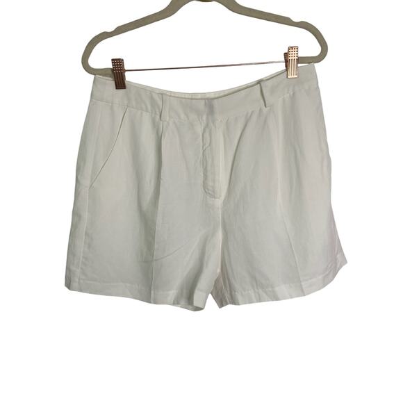 Amanda Uprichard Wallace 100% Linen Short Pleated Front Beachy Vacation Sz S - Picture 3 of 11